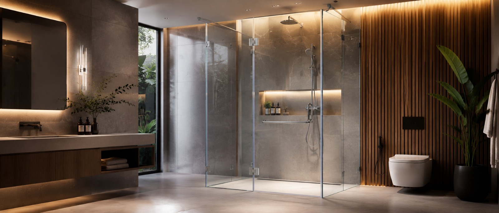 Aqua Architectural Shower Glass